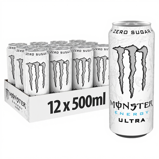 Monster Energy Ultra White Soda - 12 x 500 ml