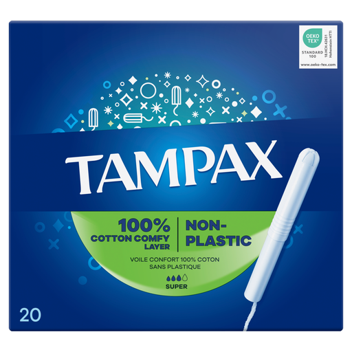 Tampax Super Tampons with Cardboard Applicator 20 Tampons