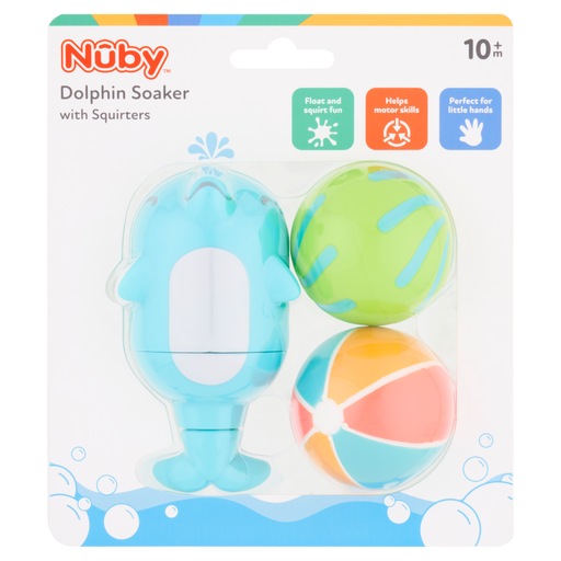 Nuby Dolphin Soaker and Squirters Baby Bath Toy