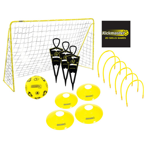 Kickmaster Ultimate Football Challenge Set with Goal, Ball, and Cones