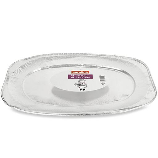 Caroline Foil Platter, 22 Inch, 550 x 362 x 28mm, Pack of 2