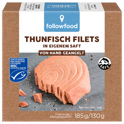 Followfood MSC Tuna Fillets in Natural Juice