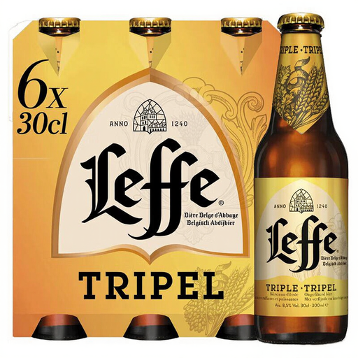 Leffe Tripel Belgian Abbey Beer - 6 x 300 ml