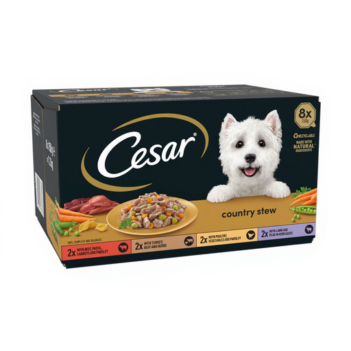 Cesar Country Stew Adult Wet Dog Food Trays