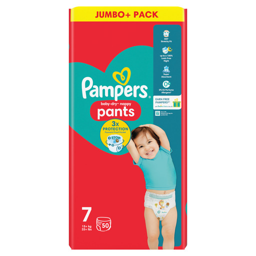 Pampers Baby-Dry Nappy Pants Size 7