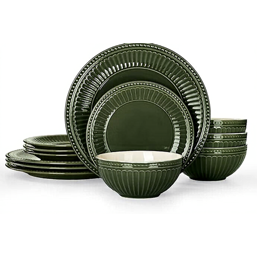Richmount Garden Series Dinnerware Set in Dark Green
