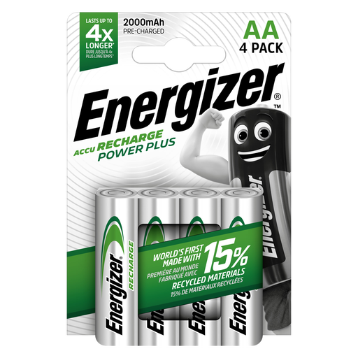 Energizer AA 2000mAh Recharge Power Plus Batteries – Pack of 4