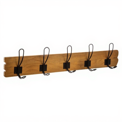 Raoul Coat Hook Rail with 5 Hooks
