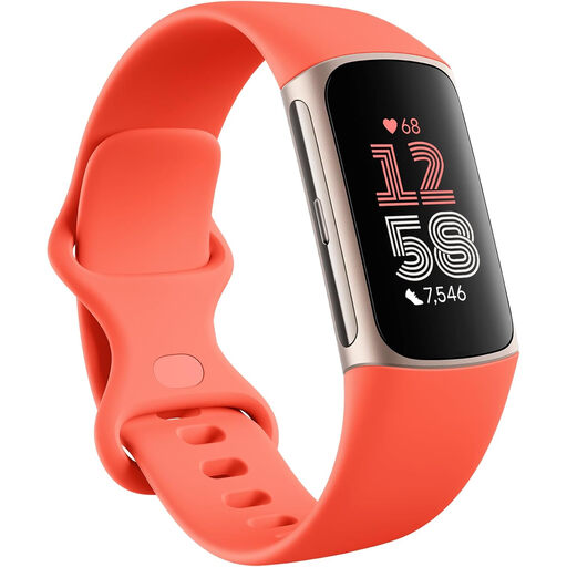 Fitbit Charge 6 Fitness Tracker – Coral/Gold