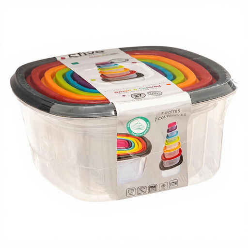 Set de 7 bo?tes de rangement multicolores 5 five