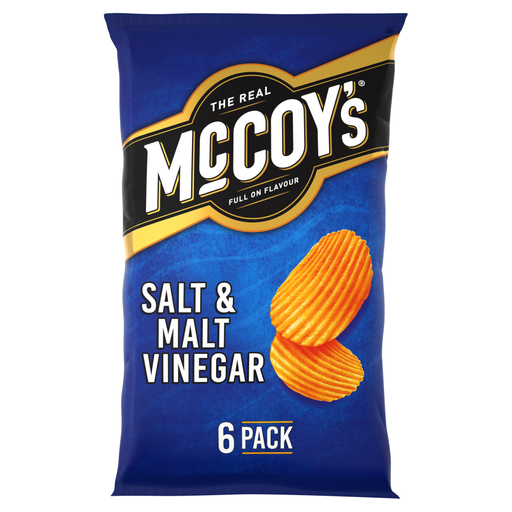 McCoy's Ridge Cut Salt & Malt Vinegar Crisps
