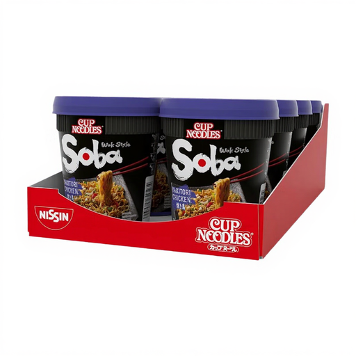 Soba Cup Noodle Yakitori Chicken, pack of 8 × 89 g cups