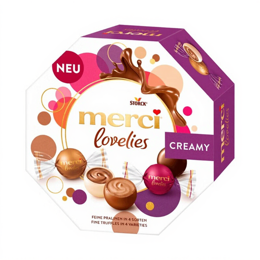 Merci Lovelies Cream Chocolate Pralines Box 185g