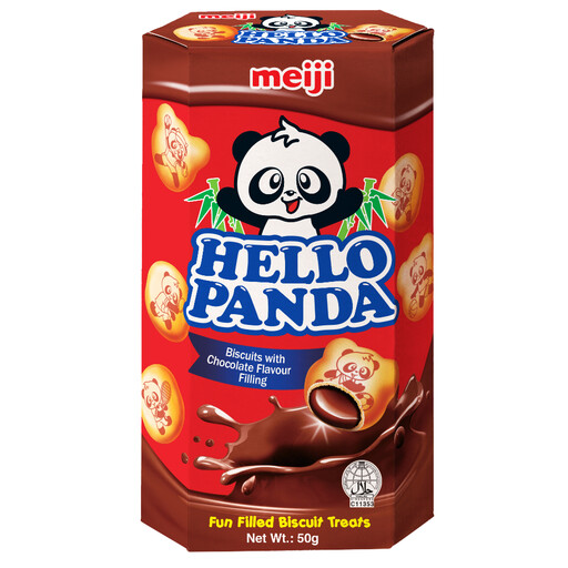Meiji Hello Panda Biscuits with Chocolate Filling 50g