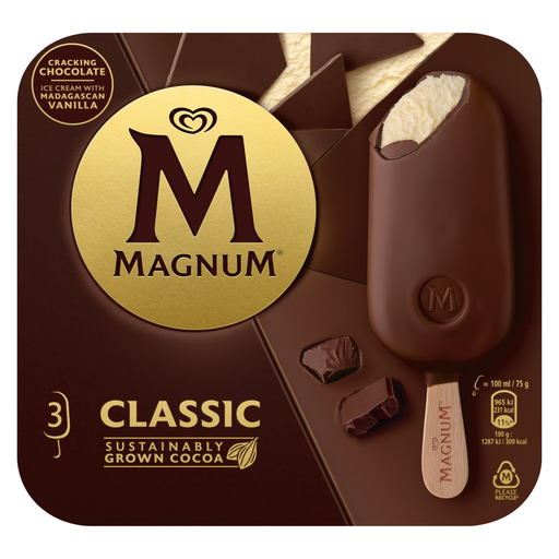 Magnum Ice Cream Sticks Classic 3x 100ml
