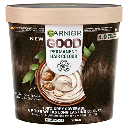 Garnier Good Permanent Hair Dye No Ammonia & Shea Butter Formula 4.0 Cacao Brown