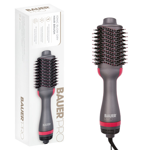 Bauer Hot Air Blow Dry Brush, Grey