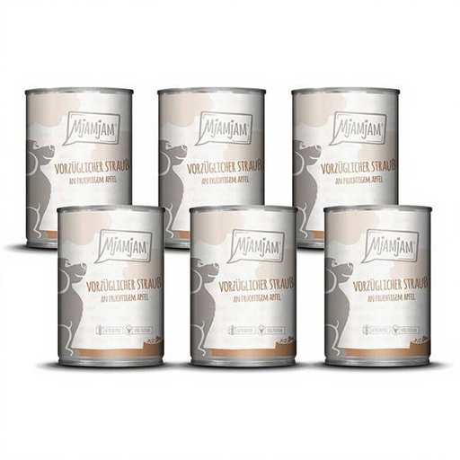 MjAMjAM - Exquise struisvogel met fruitige appel 400g*6