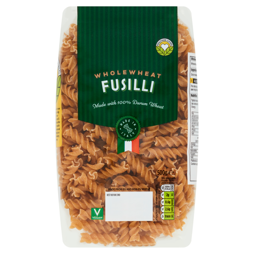 Morrisons Wholewheat Fusilli 500g pack