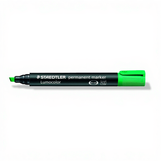 Lumocolor permanent marker green - universal permanent marker with 2-5mm chisel synthetic tip