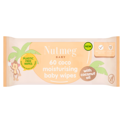 Nutmeg Coco Moisturising Baby Wipes 60 Wipe