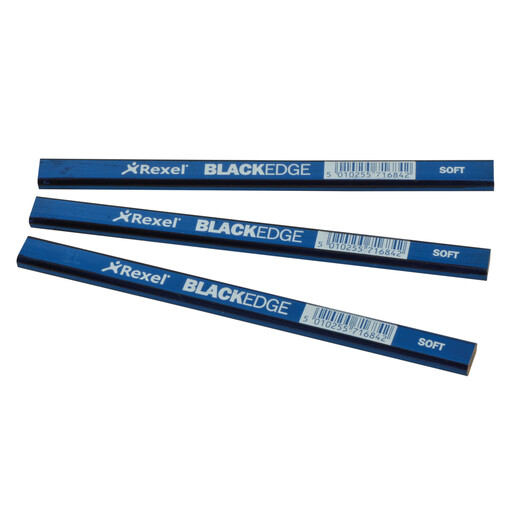 A pack of 12 Blackedge soft lead carpenters pencils