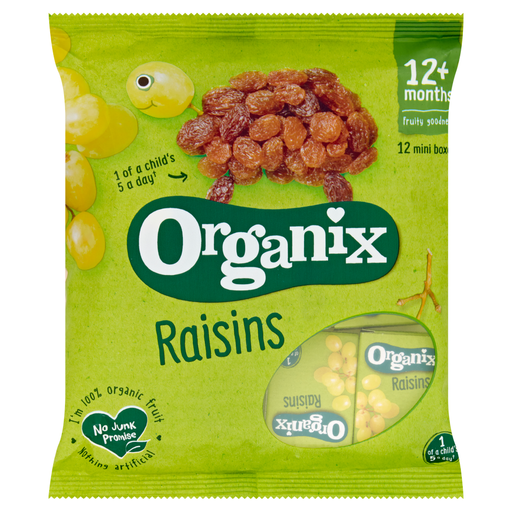Organix Goodies Raisins 12+ Months, 12 x 14g