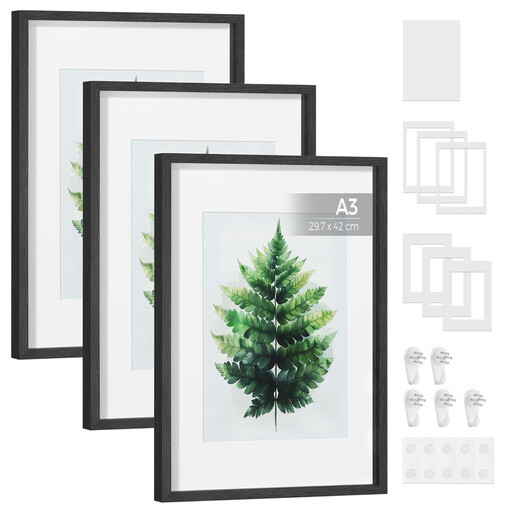 Photo Frame Set Black A3