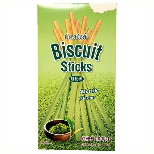 Yummy Yummy Coated Biscuit Sticks - Matcha Flavour