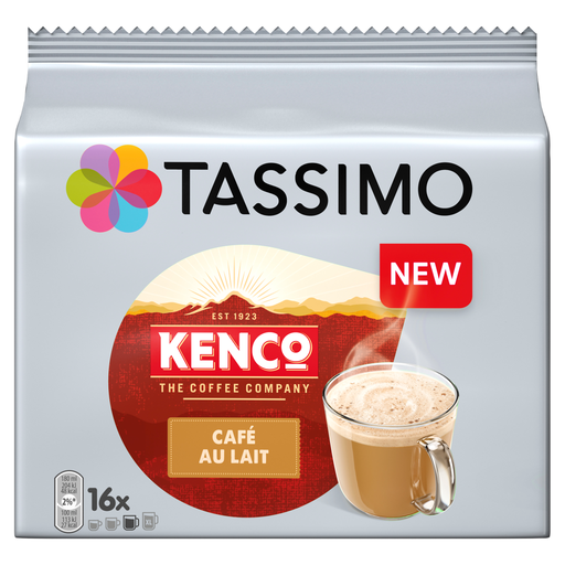 Tassimo Kenco Café Au Lait Coffee Pods, 16 pods, 184 g
