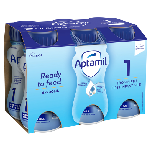 Aptamil 1 From Birth First Infant Milk Formula Ready To Feed 6 x 200ml