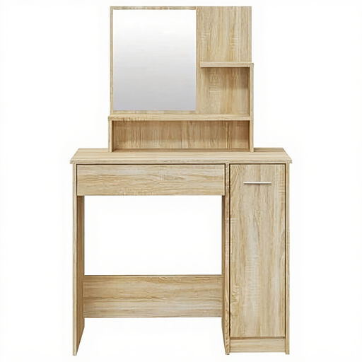 VidaXL Dressing Table with Mirror in sonoma oak finish