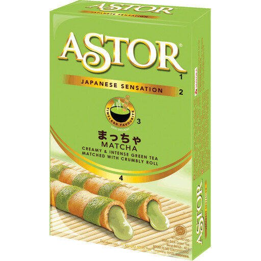 Mayora Astor Wafer Roll Matcha Flavour