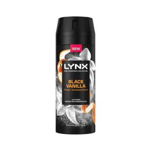 Lynx Fine Fragrance Collection Premium Deodorant Bodyspray Black Vanilla 150ml