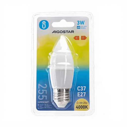 Aigostar LED A5 C37 E27 3W 4000K - White