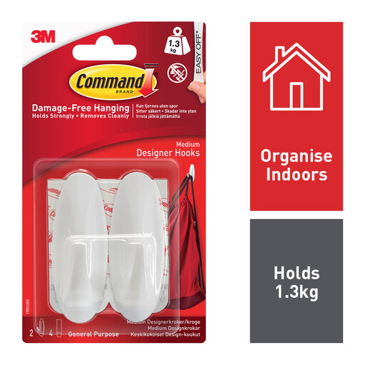 Command 2-Ct. Medium Hooks