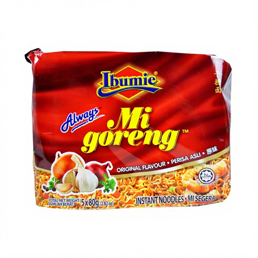 Ibumie Peris Asli Original Flavour 80gX5 Mi Goreng Noodles