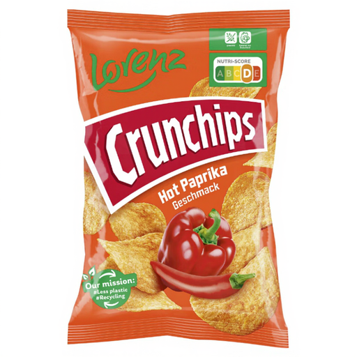 Lorenz Crunchips Hot Paprika Potato Crisps 150g