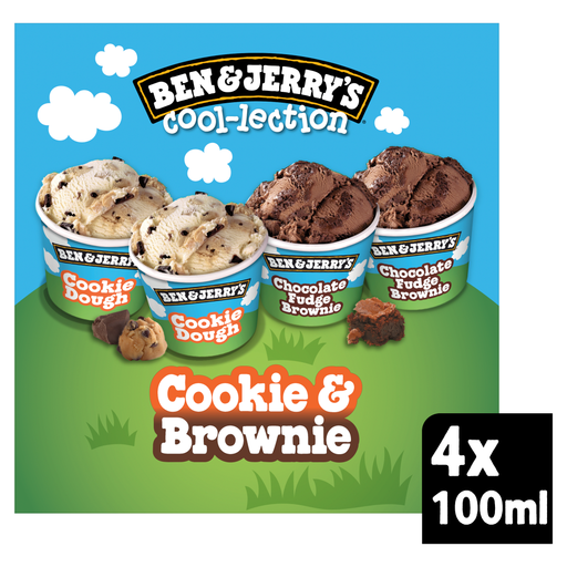 Ben & Jerrys Cookie Dough & Fudge Brownie Ice Cream Collection