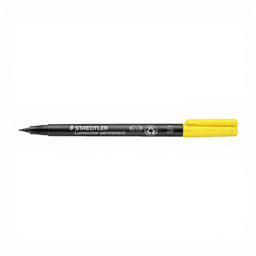 STAEDTLER Lumocolor Permanent S Yellow Marker - Fine Tip 0.4mm