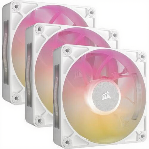 Corsair iCUE LINK RX120 MAX RGB Computer Case Fan, 12cm, White, 3 Pack