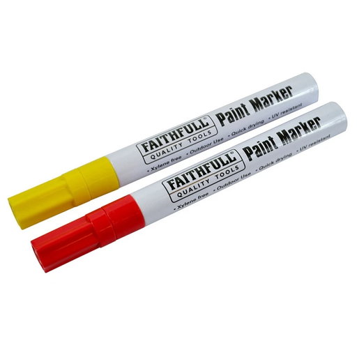 Faithful Paint Marker Pen 2 Pack in Yellow & Red