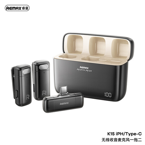 REMAX K15 2-in-1 USB-C Wireless Radio Microphone