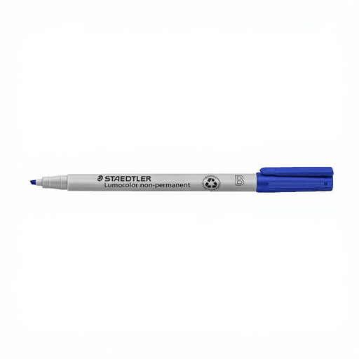 STAEDTLER Lumocolor Non-Permanent B Blue Marker 1.0/2.5mm, Water-Soluble Universal Ink