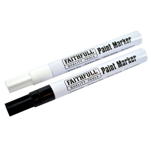 Faithful Paint Marker Pen Black & White 2 Pack