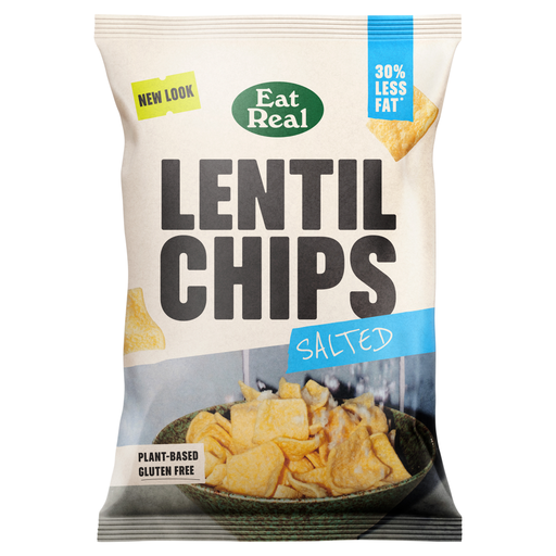 Eat Real Sea Salt Lentil Chips 95g pack