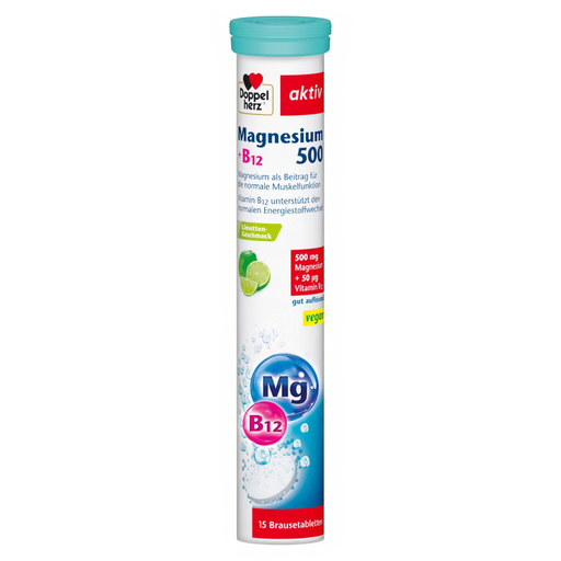 Doppelherz aktiv Magnesium 500 + B12 Brausetabletten