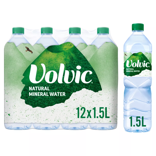 Volvic Natural Mineral Water 12x1.5L