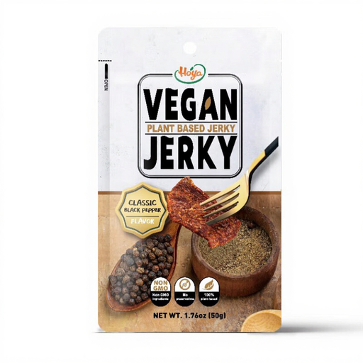 HOYA Vegan Jerky Classic Black Pepper Flavour 50g