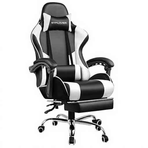 GTPLAYER Gaming Stoel met Massagefunctie en Voetensteun